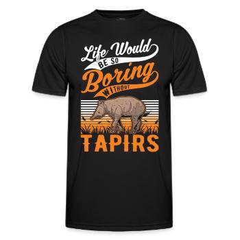 Tapir Gift Lowland Tapir Tapirdae Tapir - Men's Functional T-Shirt - black - Front - AI Model Male 178 dark (178cm)