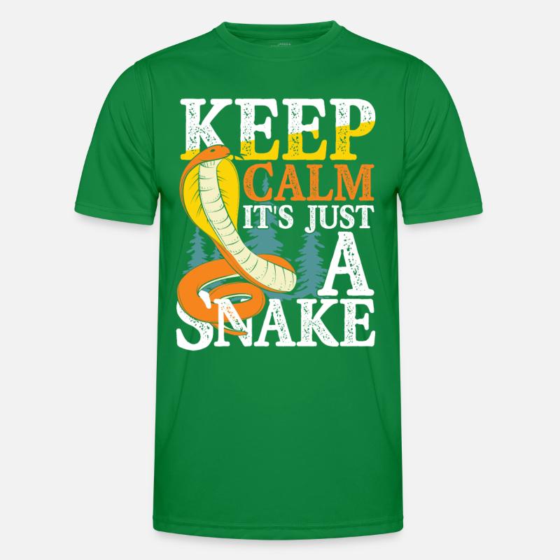 Keep Calm It's Just A Snake Männer Funktions-T-Shirt