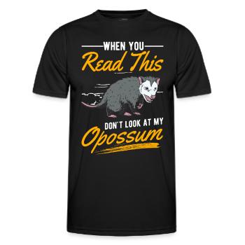 Opossum Cadeau Marsupial Opossum - T-shirt sport Homme - noir - Devant - AI Model Male 178 dark (178cm)