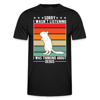 Degu Gift Shrub Rat Forest Degu - Men's Functional T-Shirt - black - Front - AI Model Male 178 dark (178cm)