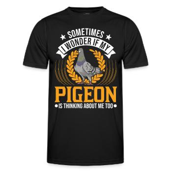 Taube Geschenk Taubenzüchter Stadttaube Brieftaube - Männer Funktions-T-Shirt - Schwarz - Vorne - AI Model Male 178 dark (178cm)