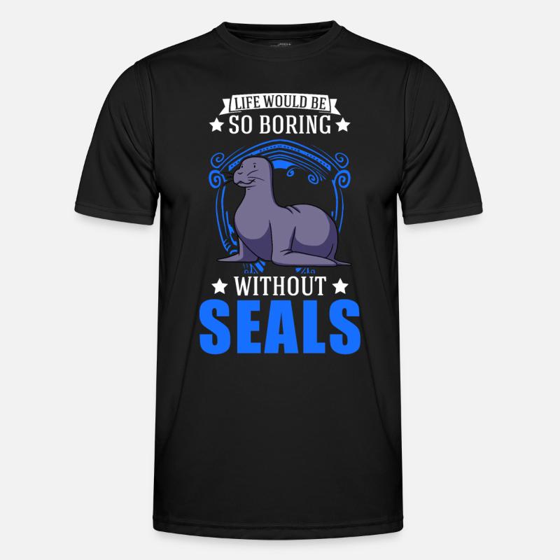 Robbe Geschenk Seehund Seelöwe Männer Funktions-T-Shirt