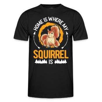 Zuhause ist wo mein Eichhörnchen ist - Männer Funktions-T-Shirt - Schwarz - Vorne - AI Model Male 178 dark (178cm)