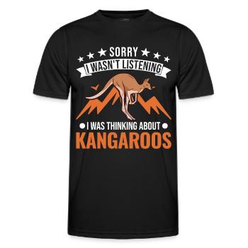 Kangourou australien Kangourou australien - T-shirt sport Homme - noir - Devant - AI Model Male 178 dark (178cm)
