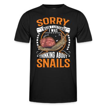 Snail Gift Vineyard Snail - Men's Functional T-Shirt - black - Front - AI Model Male 178 dark (178cm)