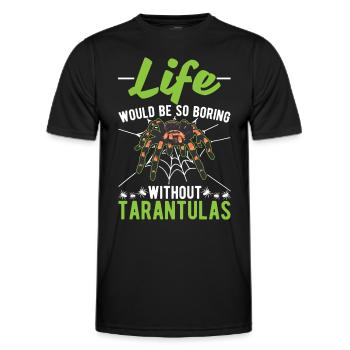 Tarantula Gift Spider Tarantula - Men's Functional T-Shirt - black - Front - AI Model Male 178 dark (178cm)