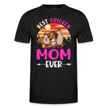 Beste Hühner Mama Landwirtin Bauer - Männer Funktions-T-Shirt - Schwarz - Vorne - AI Model Male 178 dark (178cm)
