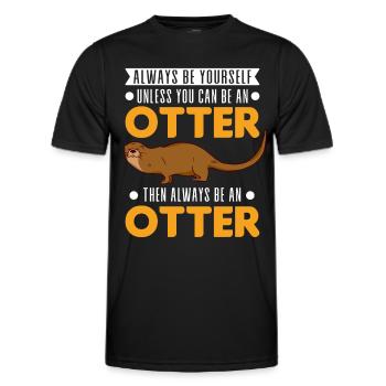 Loutre Cadeau Loutre Loutre Loutre Loutre de mer - T-shirt sport Homme - noir - Devant - AI Model Male 178 dark (178cm)