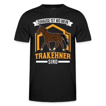 Zuhause ist wo mein Trakehner sind - Männer Funktions-T-Shirt - Schwarz - Vorne - AI Model Male 178 dark (178cm)