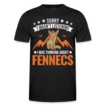 Fennek Geschenk Wüstenfuchs Fennec - Männer Funktions-T-Shirt - Schwarz - Vorne - AI Model Male 178 dark (178cm)
