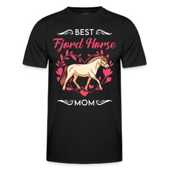 Best Fjord Horse Mom Fjordpferd Norweger Pferd - Männer Funktions-T-Shirt - Schwarz - Vorne - AI Model Male 178 dark (178cm)