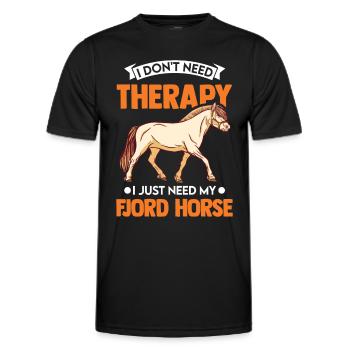 Fjord Horse Therapy Norwegian Horse Fjord Horse - Men's Functional T-Shirt - black - Front - AI Model Male 178 dark (178cm)