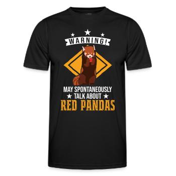 Peut parler spontanément des pandas roux - T-shirt sport Homme - noir - Devant - AI Model Male 178 dark (178cm)