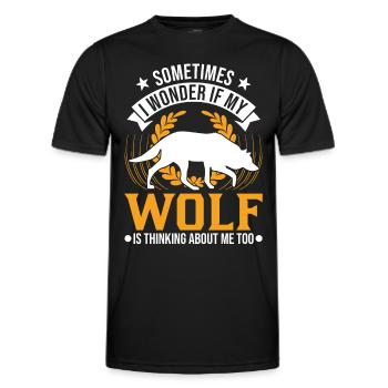 Wolf Liebhaber Geschenk Wolfsrudel - Männer Funktions-T-Shirt - Schwarz - Vorne - AI Model Male 178 dark (178cm)