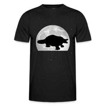 Schnabeltier Mond - Männer Funktions-T-Shirt - Schwarz - Vorne - AI Model Male 178 dark (178cm)