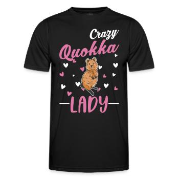 Crazy Quokka Lady Kangourou à queue courte - T-shirt sport Homme - noir - Devant - AI Model Male 178 dark (178cm)
