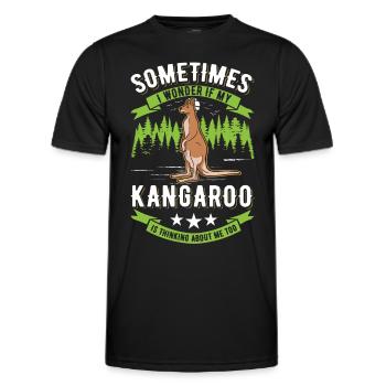 Kangourou australien Kangourou australien - T-shirt sport Homme - noir - Devant - AI Model Male 178 dark (178cm)