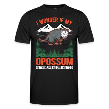Opossum Cadeau Marsupial Opossum - T-shirt sport Homme - noir - Devant - AI Model Male 178 dark (178cm)