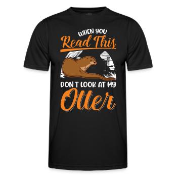 Otter Gift Otter Sea Otter - Men's Functional T-Shirt - black - Front - AI Model Male 178 dark (178cm)