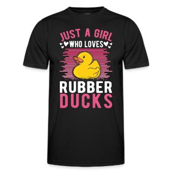 canard en caoutchouc fille canard en caoutchouc canard en caoutchouc - T-shirt sport Homme - noir - Devant - AI Model Male 178 dark (178cm)