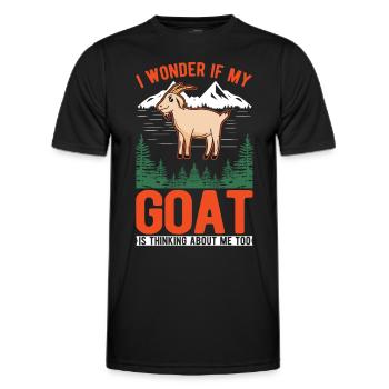 Ziegen Geschenk Ziegenwirt Ziege - Männer Funktions-T-Shirt - Schwarz - Vorne - AI Model Male 178 dark (178cm)
