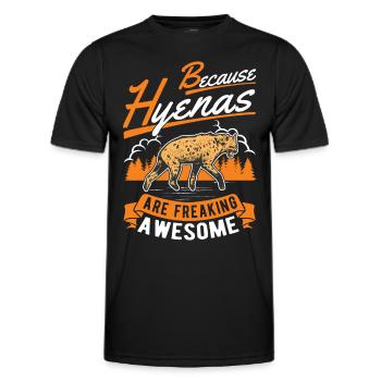 Hyène Cadeau Aardwolf Hyène - T-shirt sport Homme - noir - Devant - AI Model Male 178 dark (178cm)