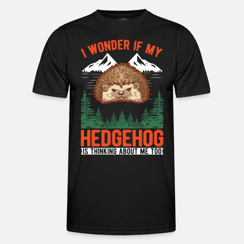 Igel Geschenk Stacheligel Männer Funktions-T-Shirt