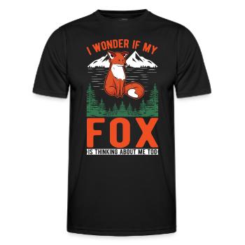 Renard Cadeau Renard Rouge - T-shirt sport Homme - noir - Devant - AI Model Male 178 dark (178cm)