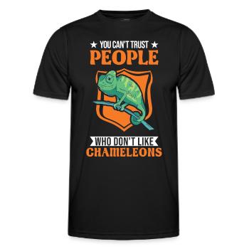 Chameleon Gift Chameleon - Men's Functional T-Shirt - black - Front - AI Model Male 178 dark (178cm)