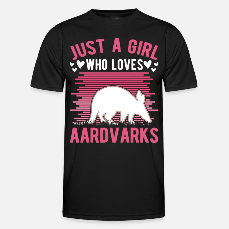 Erdferkel Mädchen Aardvark Männer Funktions-T-Shirt