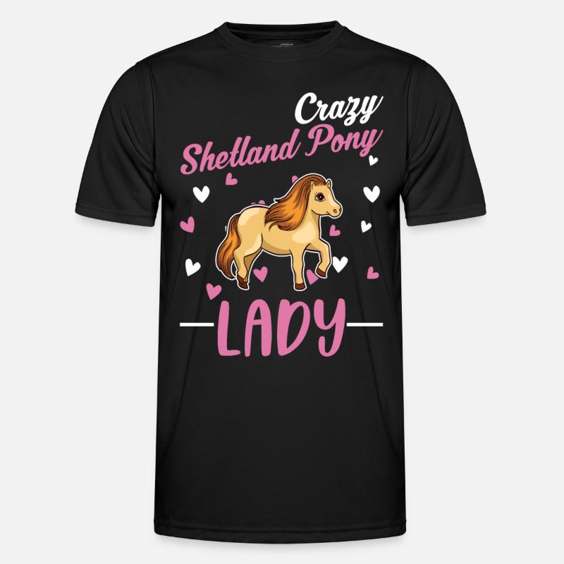 Shetland Pony Mrs. Shetty - Men's Functional T-Shirt - black