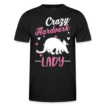Crazy Aardvark dame Aardvark fille - T-shirt sport Homme - noir - Devant - AI Model Male 178 dark (178cm)
