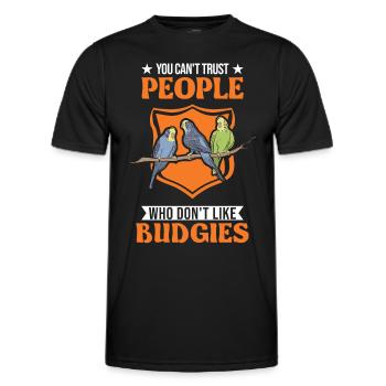 Budgerigar Cadeau Welli cockatiel - T-shirt sport Homme - noir - Devant - AI Model Male 178 dark (178cm)