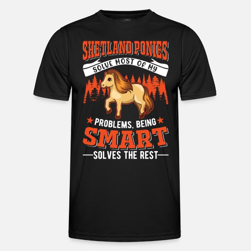 Shetland Pony Gift Shetty - Men's Functional T-Shirt - black
