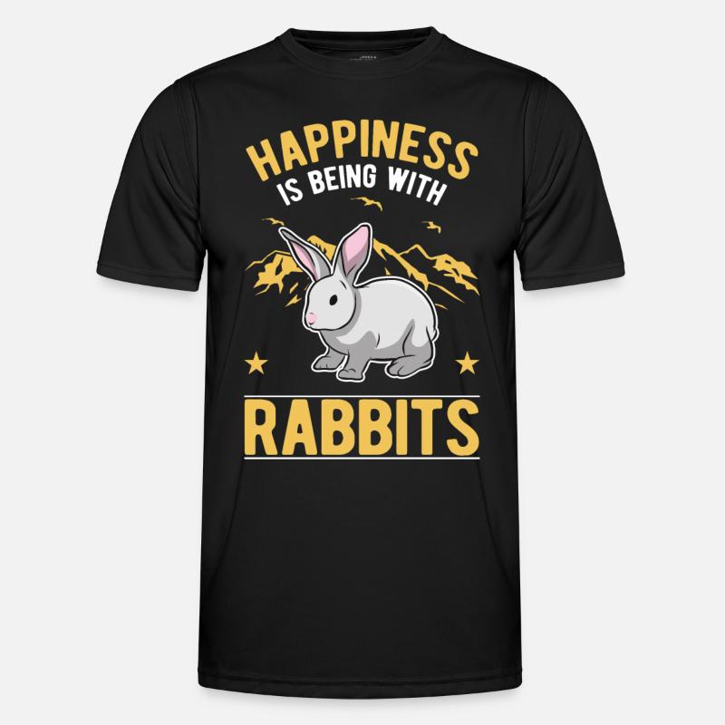 Rabbit Lucky Rabbit Rabbit - Men's Functional T-Shirt - black