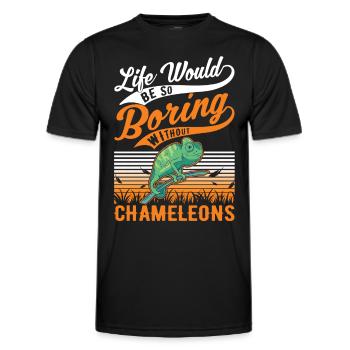 Chameleon Gift Chameleon - Men's Functional T-Shirt - black - Front - AI Model Male 178 dark (178cm)