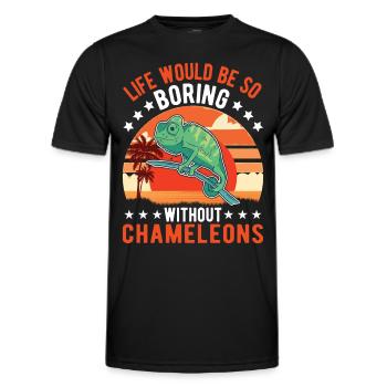 Caméléon Cadeau Caméléon - T-shirt sport Homme - noir - Devant - AI Model Male 178 dark (178cm)