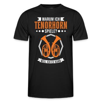 Tenorhorn Tenorhornist Tenorhornspieler - Männer Funktions-T-Shirt - Schwarz - Vorne - AI Model Male 178 dark (178cm)