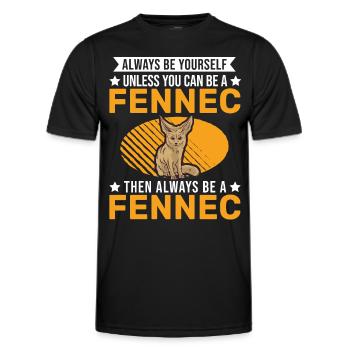 Always be yourses Fennec Wüstenfuchs Fennek - Männer Funktions-T-Shirt - Schwarz - Vorne - AI Model Male 178 dark (178cm)