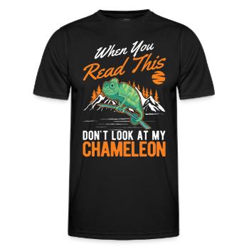 Caméléon Cadeau Caméléon - T-shirt sport Homme - noir - Devant - AI Model Male 178 dark (178cm)