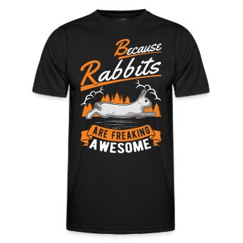 Lapin Cadeau Lapin Lapin Lapin - T-shirt sport Homme - noir - Devant - AI Model Male 178 dark (178cm)