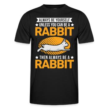 Rabbit Rabbit Rabbit - Men's Functional T-Shirt - black - Front - AI Model Male 178 dark (178cm)