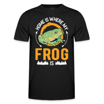 Zuhause ist wo mein Frosch ist - Männer Funktions-T-Shirt - Schwarz - Vorne - AI Model Male 178 dark (178cm)
