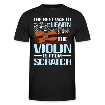 Learn The Violin Is From Scratch - Männer Funktions-T-Shirt - Schwarz - Vorne - AI Model Male 178 dark (178cm)