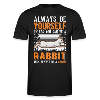 Lapin lapin lapin lapin - T-shirt sport Homme - noir - Devant - AI Model Male 178 dark (178cm)