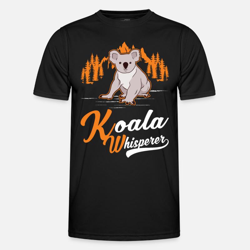 Koala Flüsterer Koalabär - Männer Funktions-T-Shirt - Schwarz
