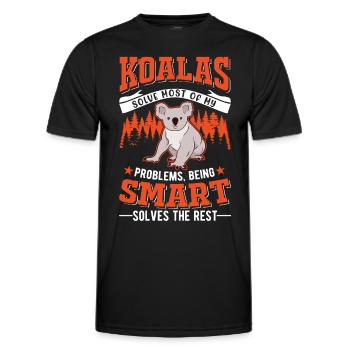 Koala Gift Koala Bear - Men's Functional T-Shirt - black - Front - AI Model Male 178 dark (178cm)