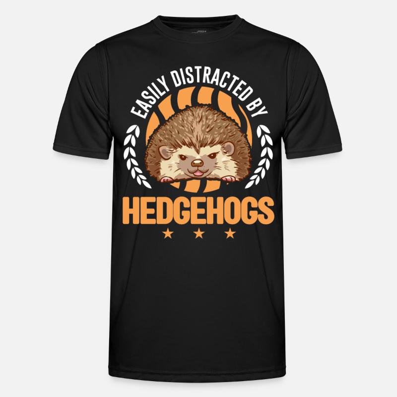 Easily distracted by Hedgehogs Igel Männer Funktions-T-Shirt