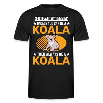 Always be yourself Koala - Männer Funktions-T-Shirt - Schwarz - Vorne - AI Model Male 178 dark (178cm)