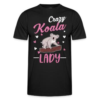Verrückte Koala Frau - Männer Funktions-T-Shirt - Schwarz - Vorne - AI Model Male 178 dark (178cm)